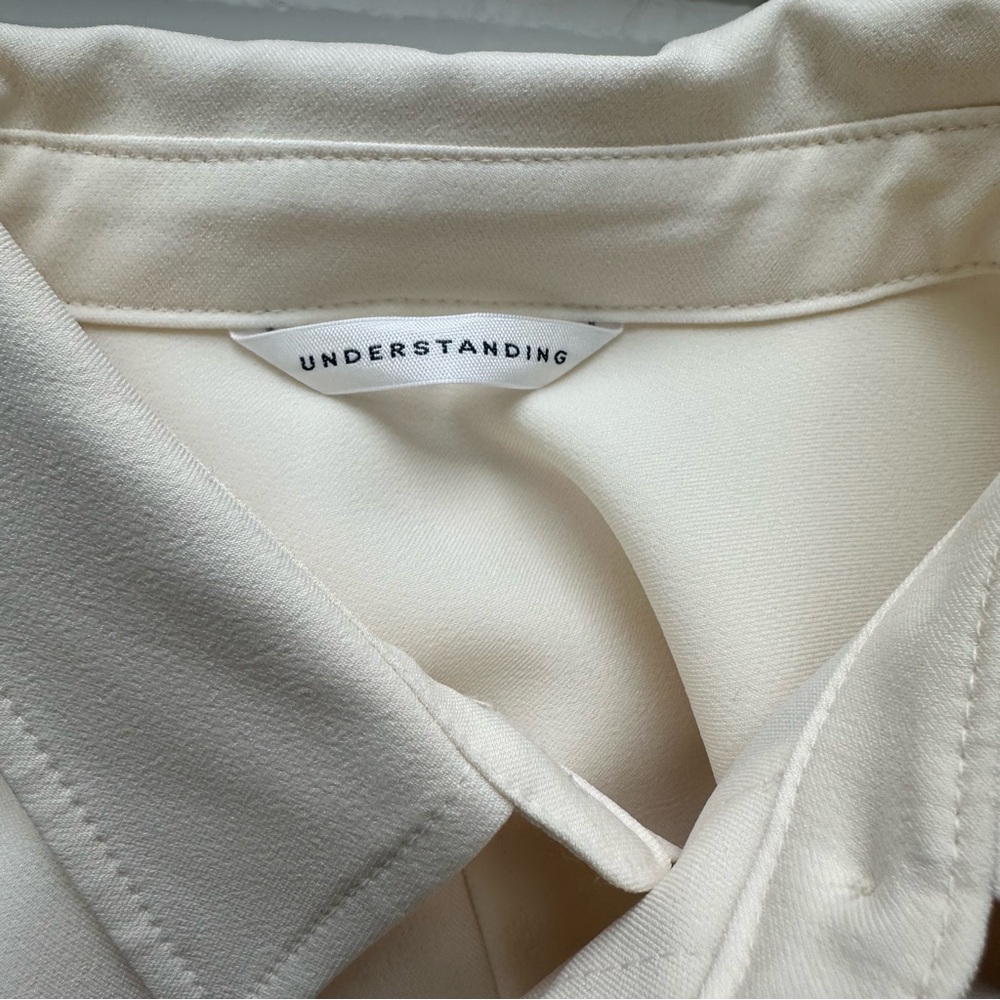 Source Unknown Alabaster Button Down Top - image 4